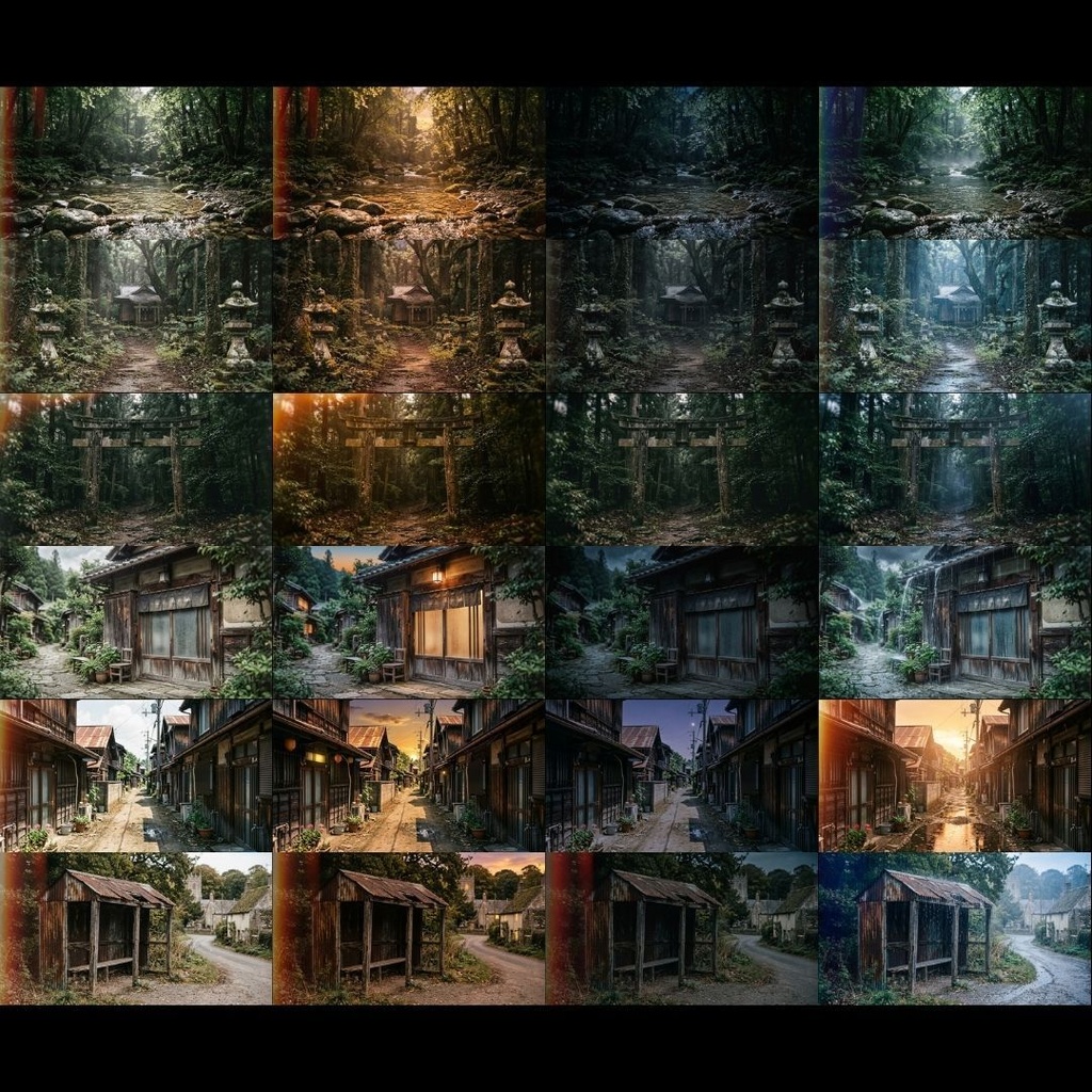 【背景素材】 ノスタルジックな日本の夏・田舎景観/差分あり 344枚|自然•事件•部屋etc(TRPG, マダミス, ココフォリア, ゲーム)