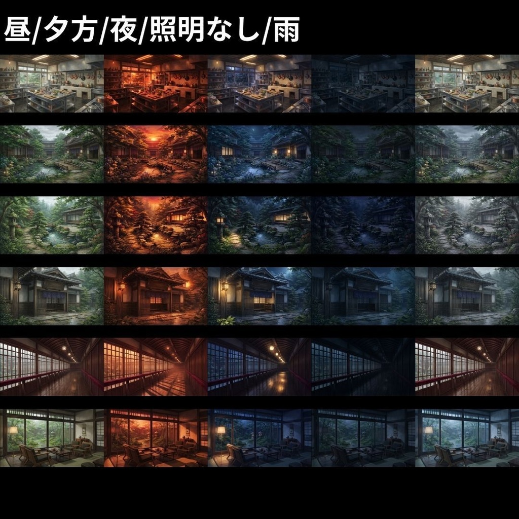 【背景素材】 |完全版|和風ホラーパック/差分あり 618枚|和室•古民家•旅館•村落•山道etc(TRPG, マダミス, ココフォリア, ゲーム)