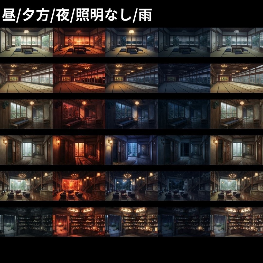 【背景素材】 |完全版|和風ホラーパック/差分あり 618枚|和室•古民家•旅館•村落•山道etc(TRPG, マダミス, ココフォリア, ゲーム)