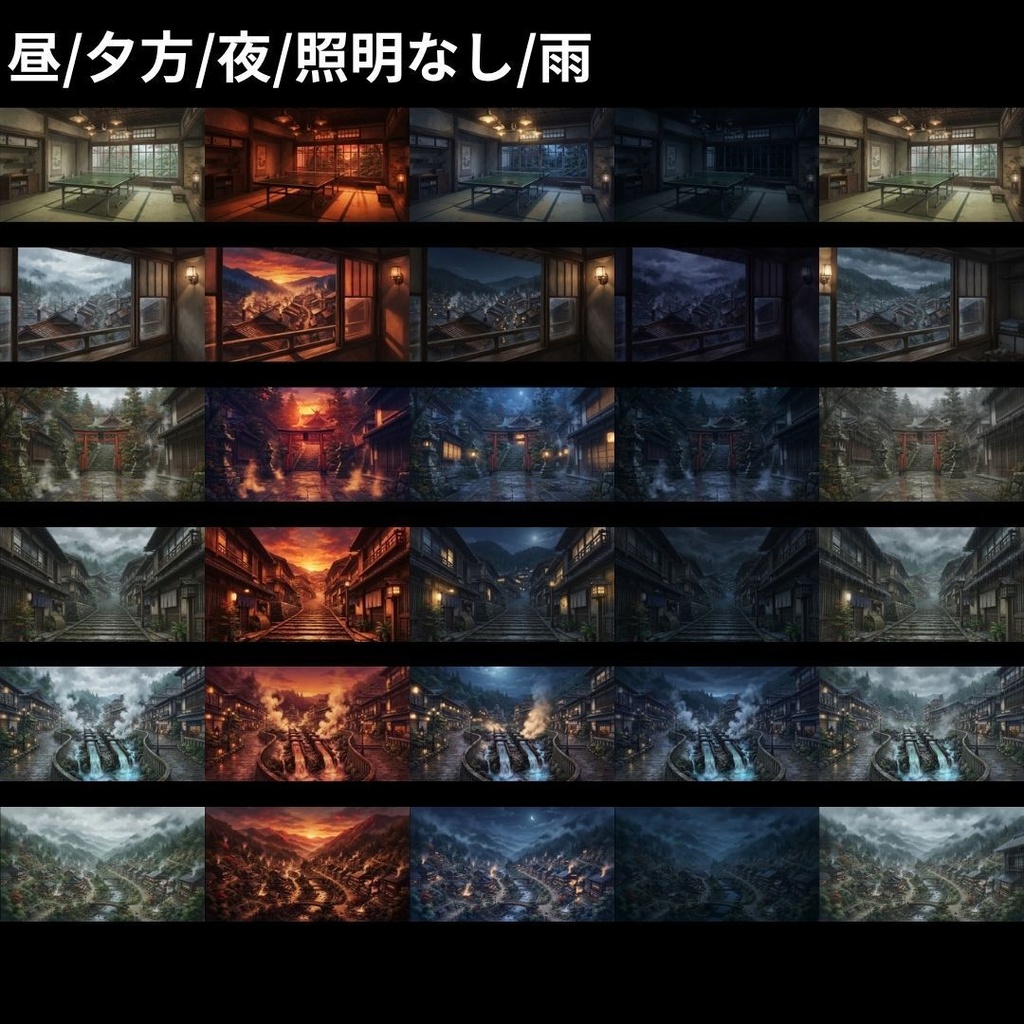 【背景素材】 |完全版|和風ホラーパック/差分あり 618枚|和室•古民家•旅館•村落•山道etc(TRPG, マダミス, ココフォリア, ゲーム)