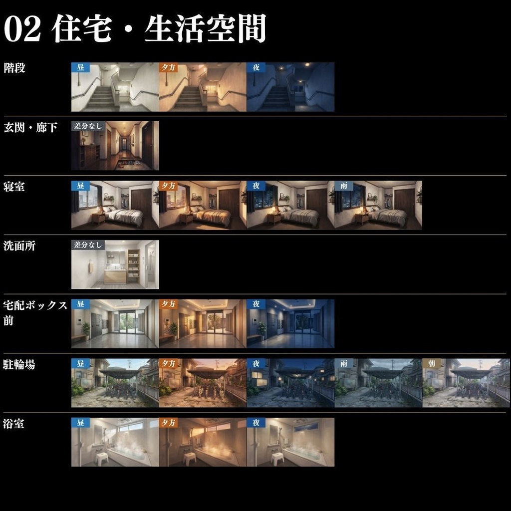【背景素材】 現代事件・捜査シーン集/差分あり 500枚|日常•住宅•警察•学校•病院etc(TRPG, マダミス, ココフォリア, ゲーム)