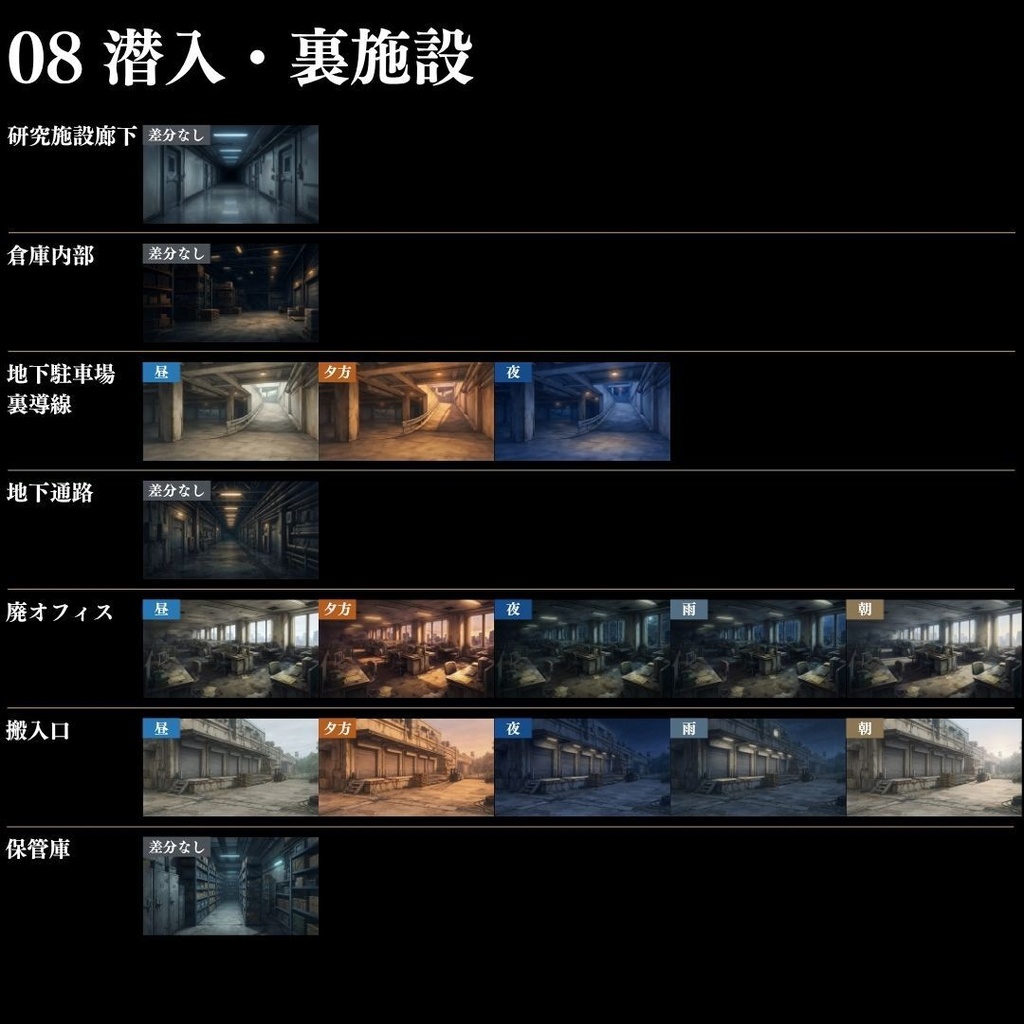 【背景素材】 現代事件・捜査シーン集/差分あり 500枚|日常•住宅•警察•学校•病院etc(TRPG, マダミス, ココフォリア, ゲーム)