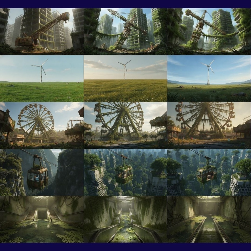 【背景素材】緑の廃墟(ポストアポカリプス) 189枚 | 都市・廃墟・学校・下水道etc(TRPG, マダミス, ココフォリア, ゲーム)
