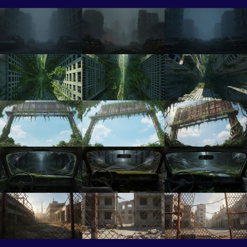 【背景素材】緑の廃墟(ポストアポカリプス) 189枚 | 都市・廃墟・学校・下水道etc(TRPG, マダミス, ココフォリア, ゲーム)