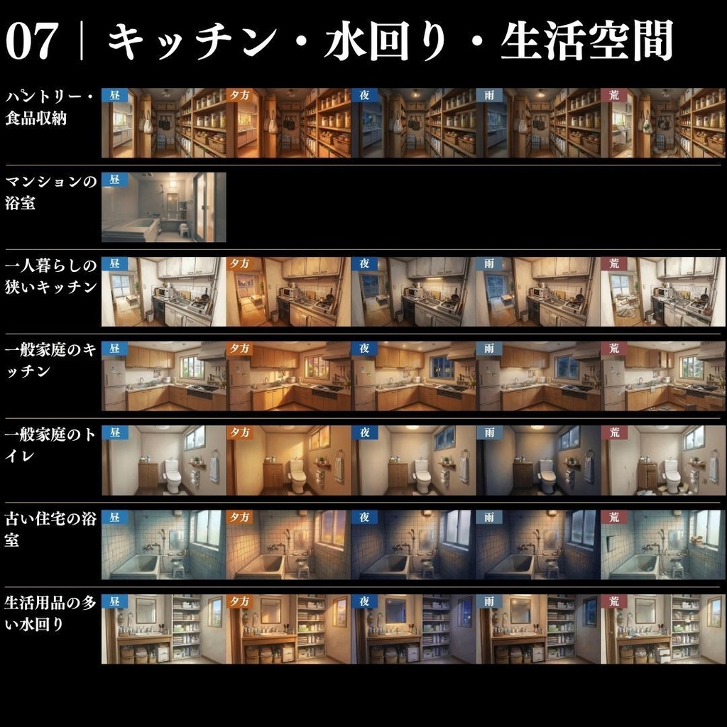 【背景素材】現代の部屋・住居背景集 586枚|差分あり ワンルーム•寝室•和室•高級•質素etc(TRPG, マダミス, ココフォリア, ゲーム)