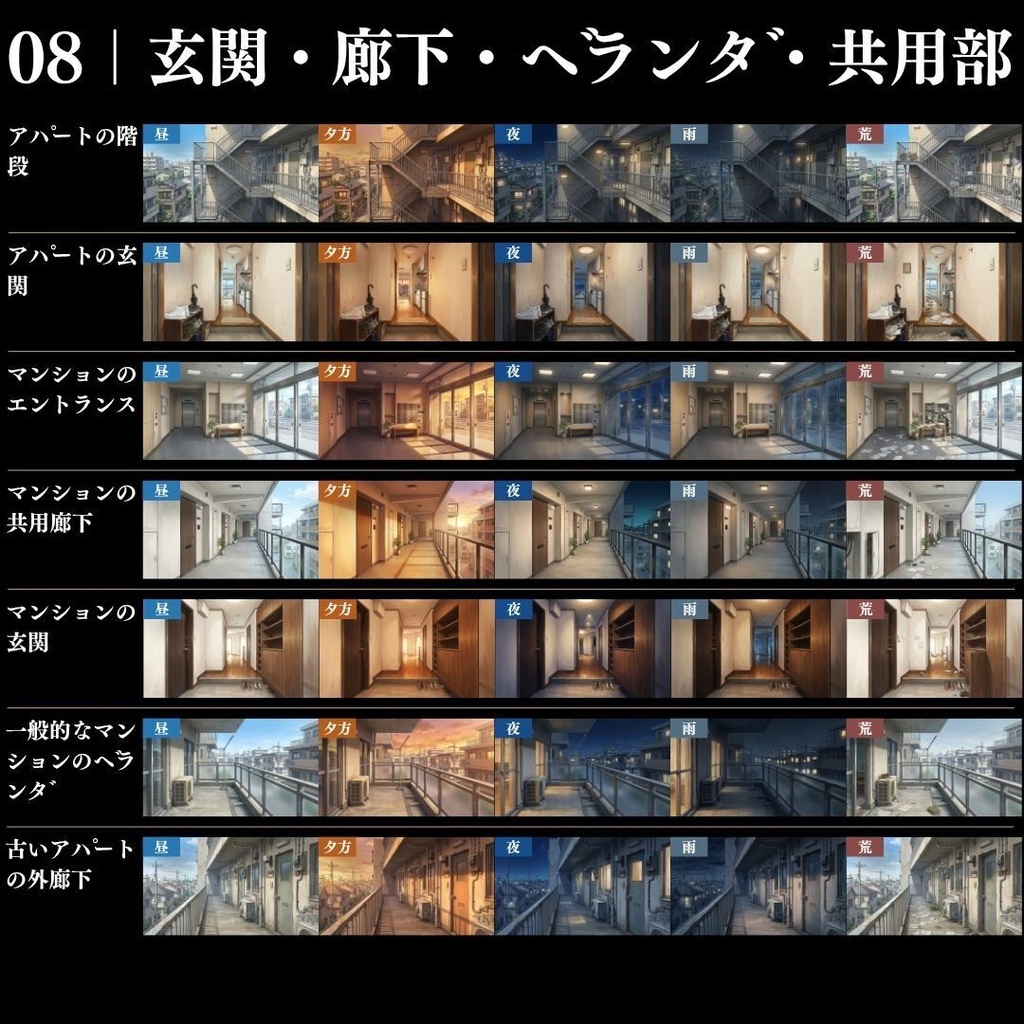 【背景素材】現代の部屋・住居背景集 586枚|差分あり ワンルーム•寝室•和室•高級•質素etc(TRPG, マダミス, ココフォリア, ゲーム)