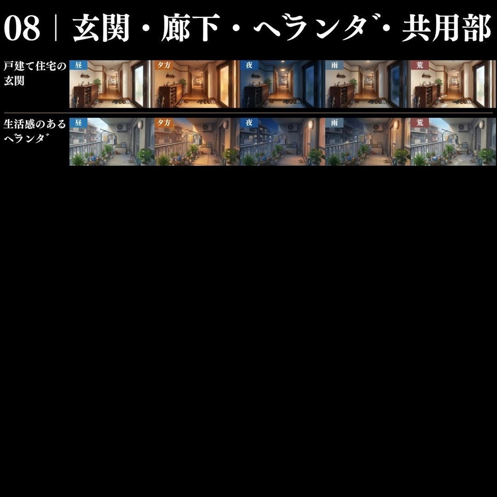 【背景素材】現代の部屋・住居背景集 586枚|差分あり ワンルーム•寝室•和室•高級•質素etc(TRPG, マダミス, ココフォリア, ゲーム)