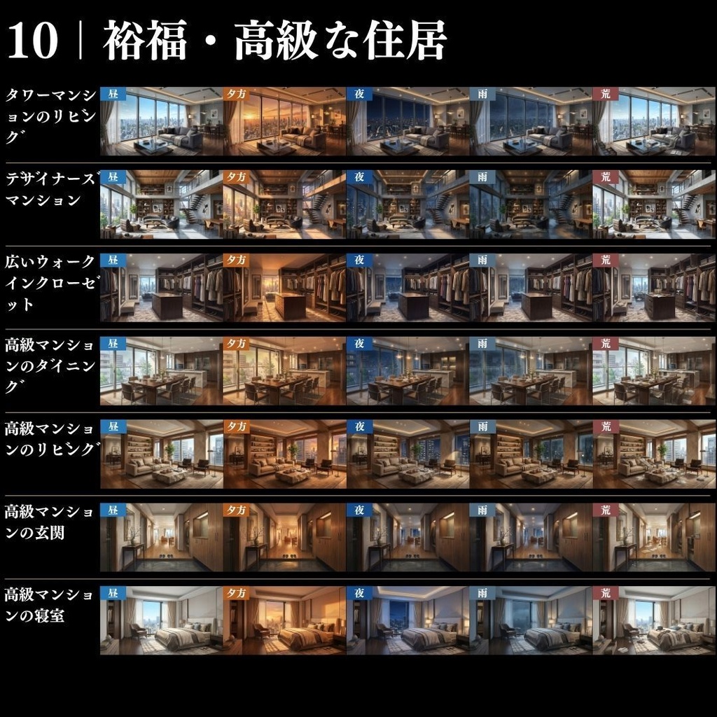 【背景素材】現代の部屋・住居背景集 586枚|差分あり ワンルーム•寝室•和室•高級•質素etc(TRPG, マダミス, ココフォリア, ゲーム)
