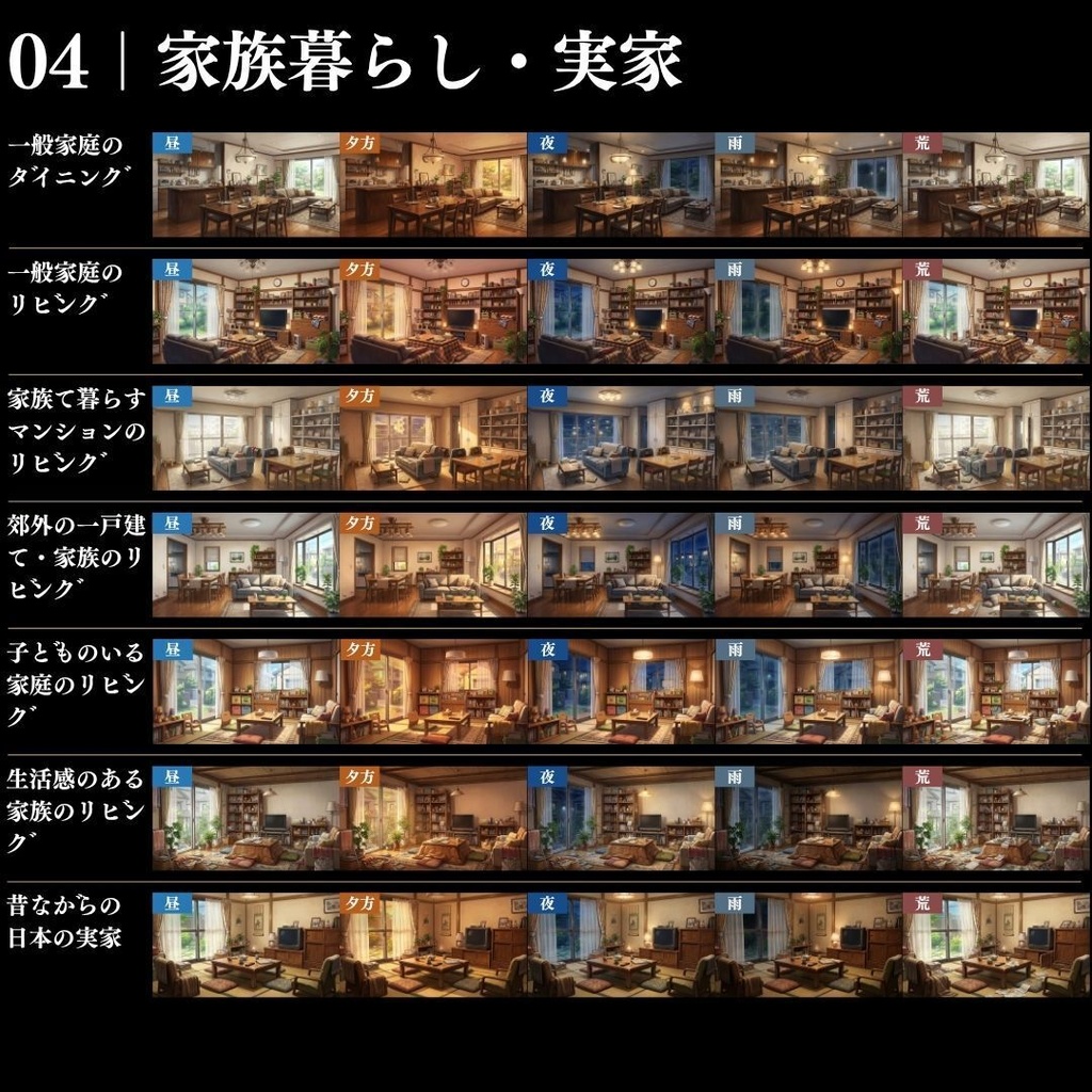 【背景素材】現代の部屋・住居背景集 586枚|差分あり ワンルーム•寝室•和室•高級•質素etc(TRPG, マダミス, ココフォリア, ゲーム)