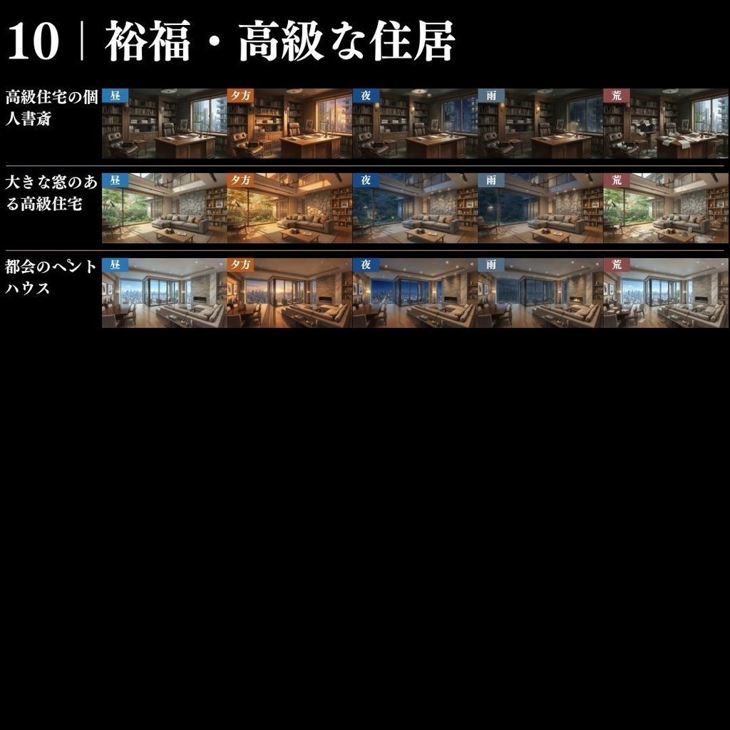 【背景素材】現代の部屋・住居背景集 586枚|差分あり ワンルーム•寝室•和室•高級•質素etc(TRPG, マダミス, ココフォリア, ゲーム)