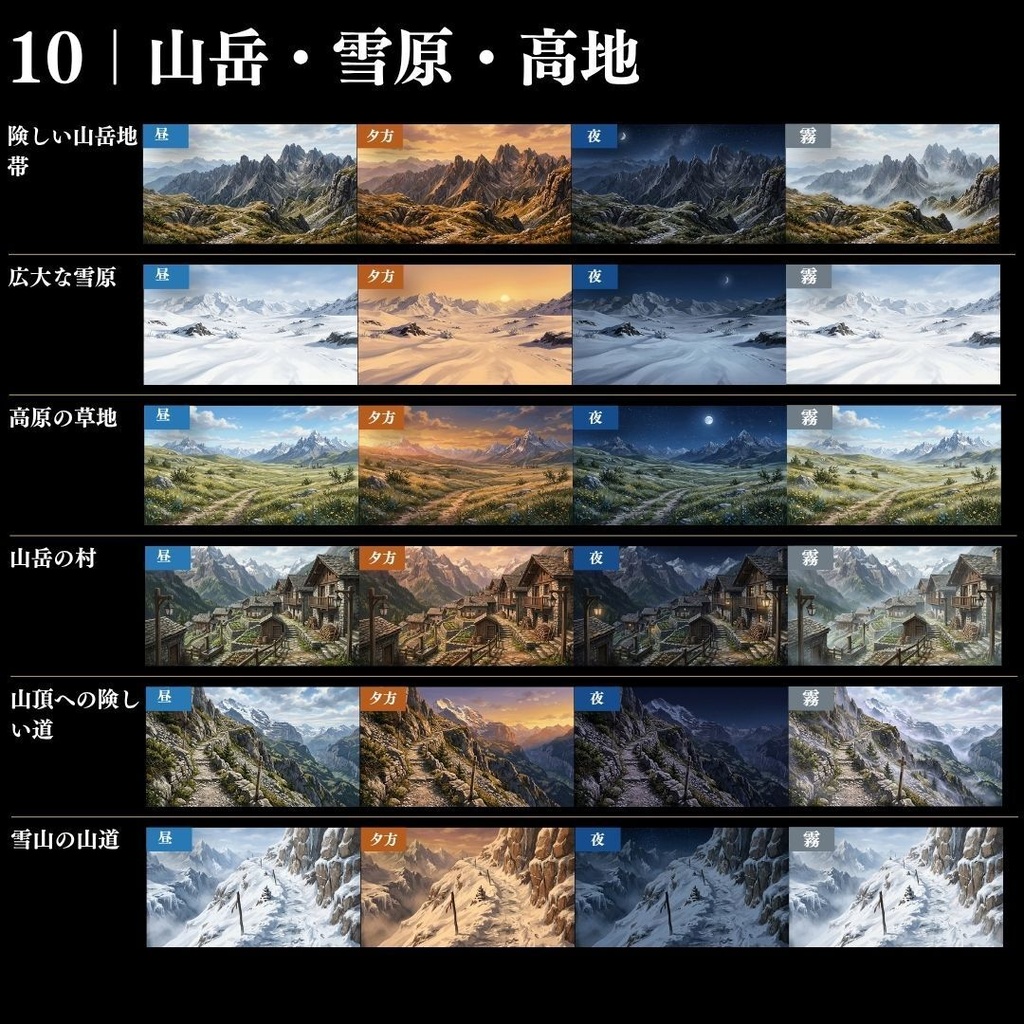 【背景素材】王道ファンタジー世界背景集 800枚|差分あり 王都•村•市場•教会•ダンジョンetc(TRPG, マダミス, ココフォリア, ゲーム)