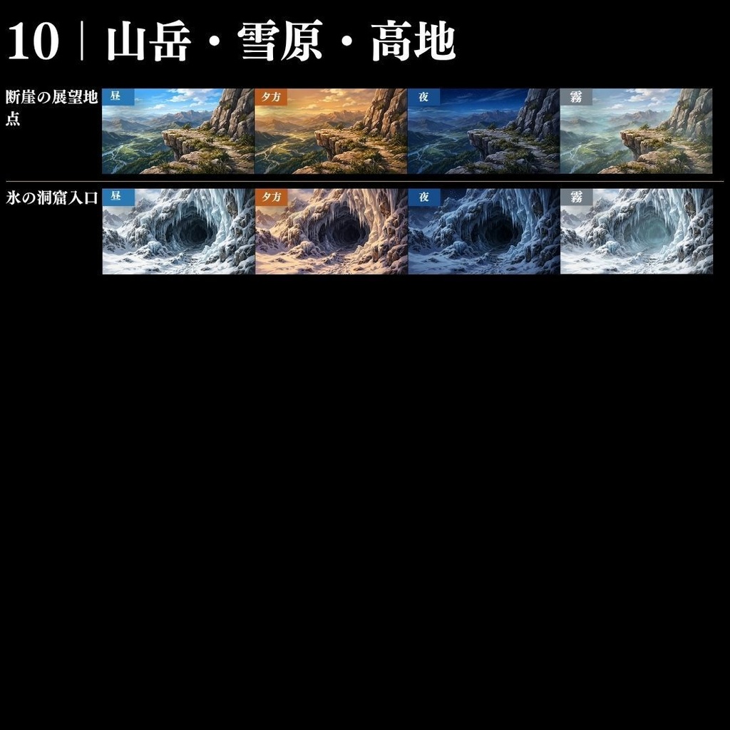 【背景素材】王道ファンタジー世界背景集 800枚|差分あり 王都•村•市場•教会•ダンジョンetc(TRPG, マダミス, ココフォリア, ゲーム)