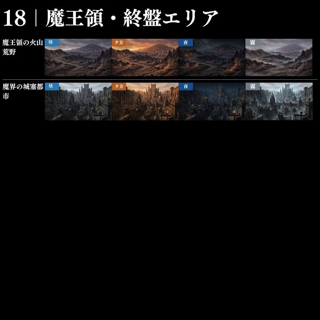 【背景素材】王道ファンタジー世界背景集 800枚|差分あり 王都•村•市場•教会•ダンジョンetc(TRPG, マダミス, ココフォリア, ゲーム)