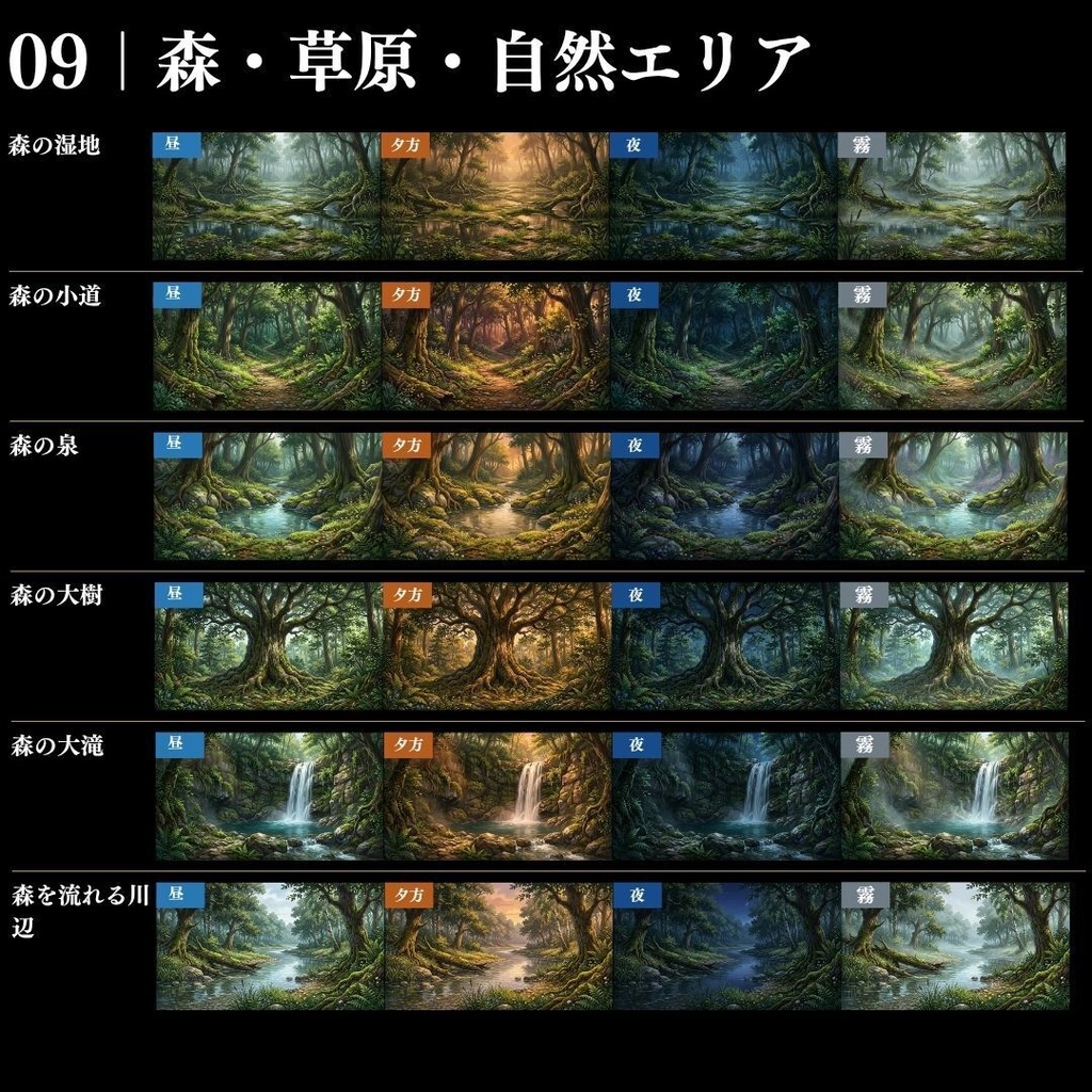 【背景素材】王道ファンタジー世界背景集 800枚|差分あり 王都•村•市場•教会•ダンジョンetc(TRPG, マダミス, ココフォリア, ゲーム)