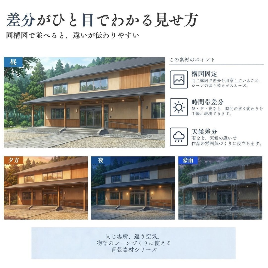 【背景素材】クローズドサークル・宿泊施設 800枚|差分あり ホテル・コテージ・ヴィラ・旅館・客船・列車 etc.(TRPG, マダミス, ココフォリア, ゲーム)