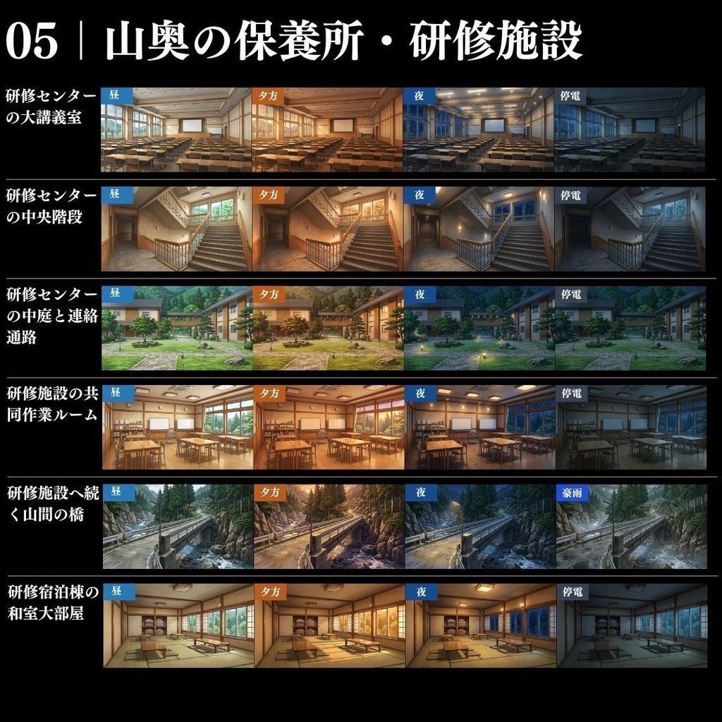 【背景素材】クローズドサークル・宿泊施設 800枚|差分あり ホテル・コテージ・ヴィラ・旅館・客船・列車 etc.(TRPG, マダミス, ココフォリア, ゲーム)
