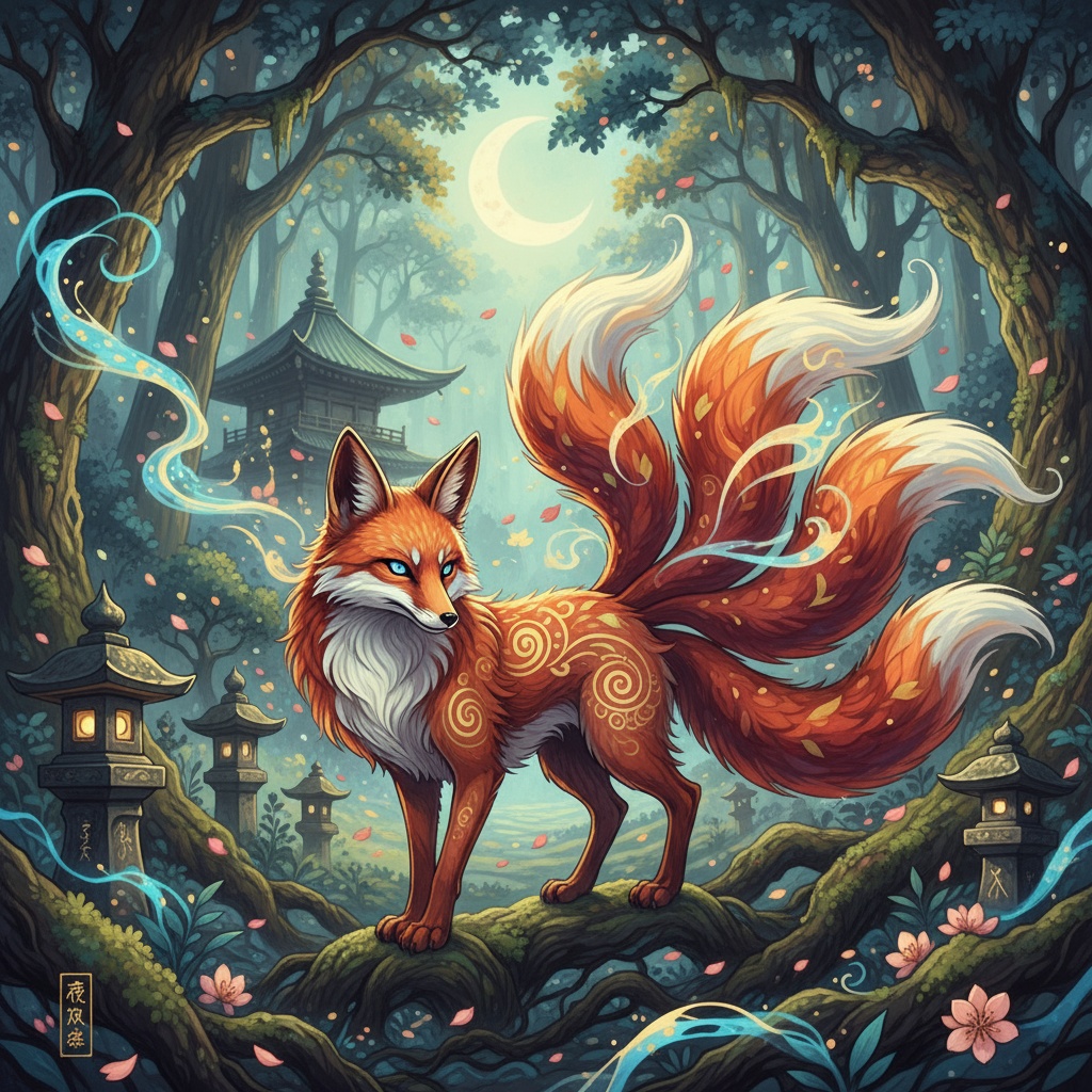 妖怪と神々の百鬼夜行 日本民間伝承イラスト10枚セット