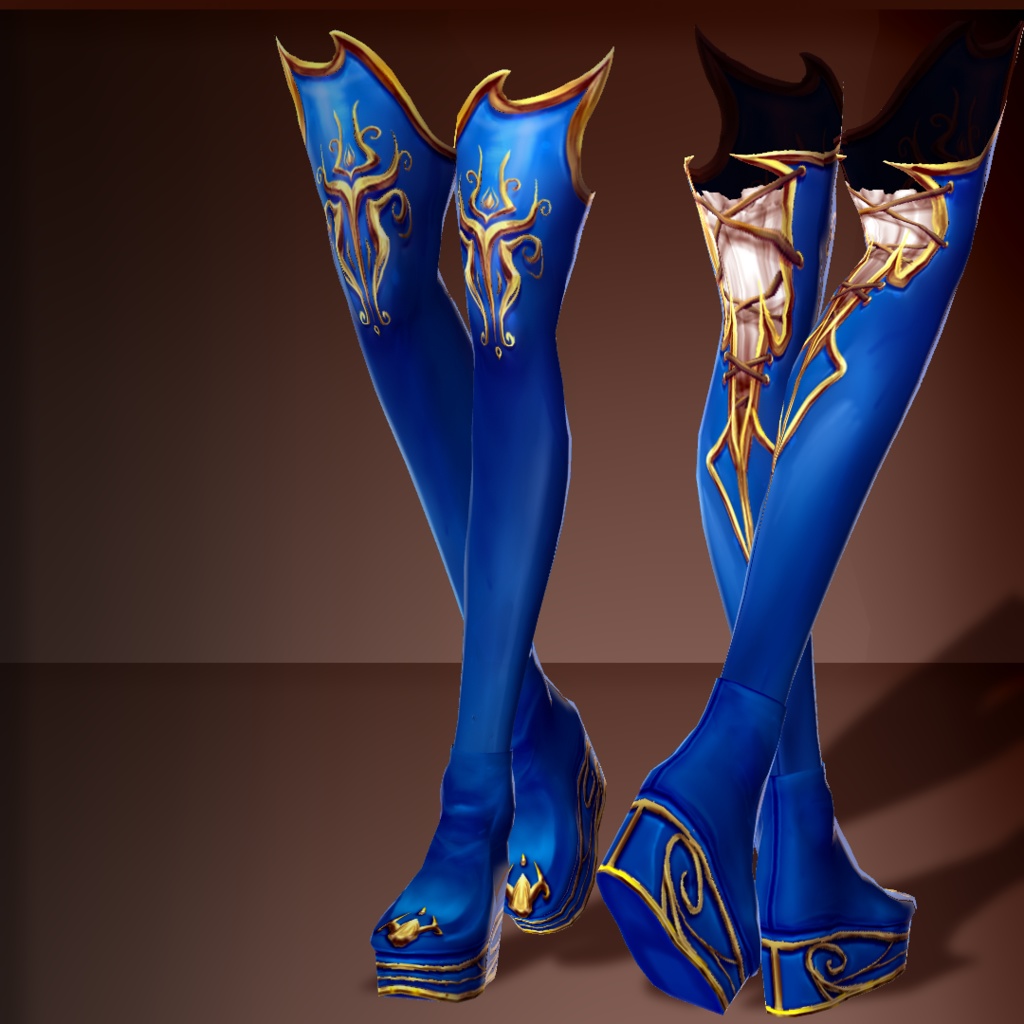 (VRoid beta) Fantasy Noble boots 6colors + editable file - The_Gambling ...