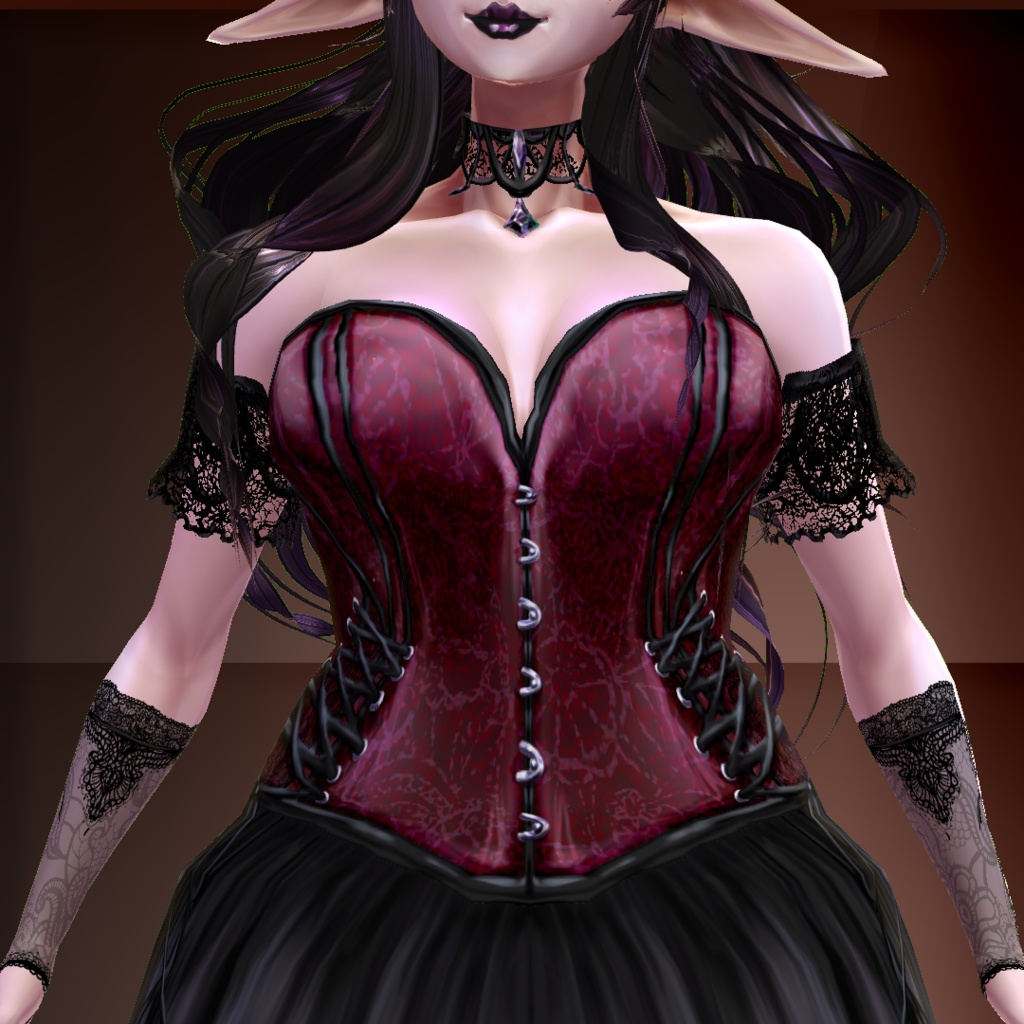 Goth outfit:dress&necklace+stockings&gloves+shoes+make up