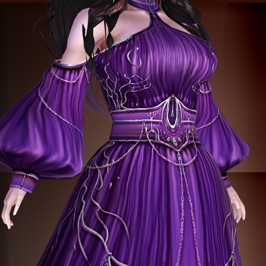 Noble mage dress,7 color schemes +customizable PSD file