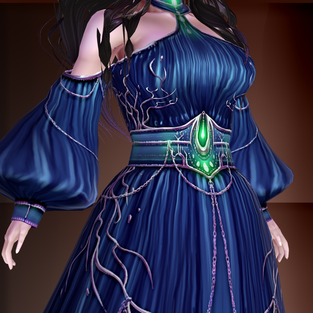 Noble mage dress,7 color schemes +customizable PSD file