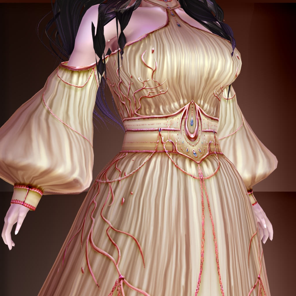 Noble mage dress,7 color schemes +customizable PSD file