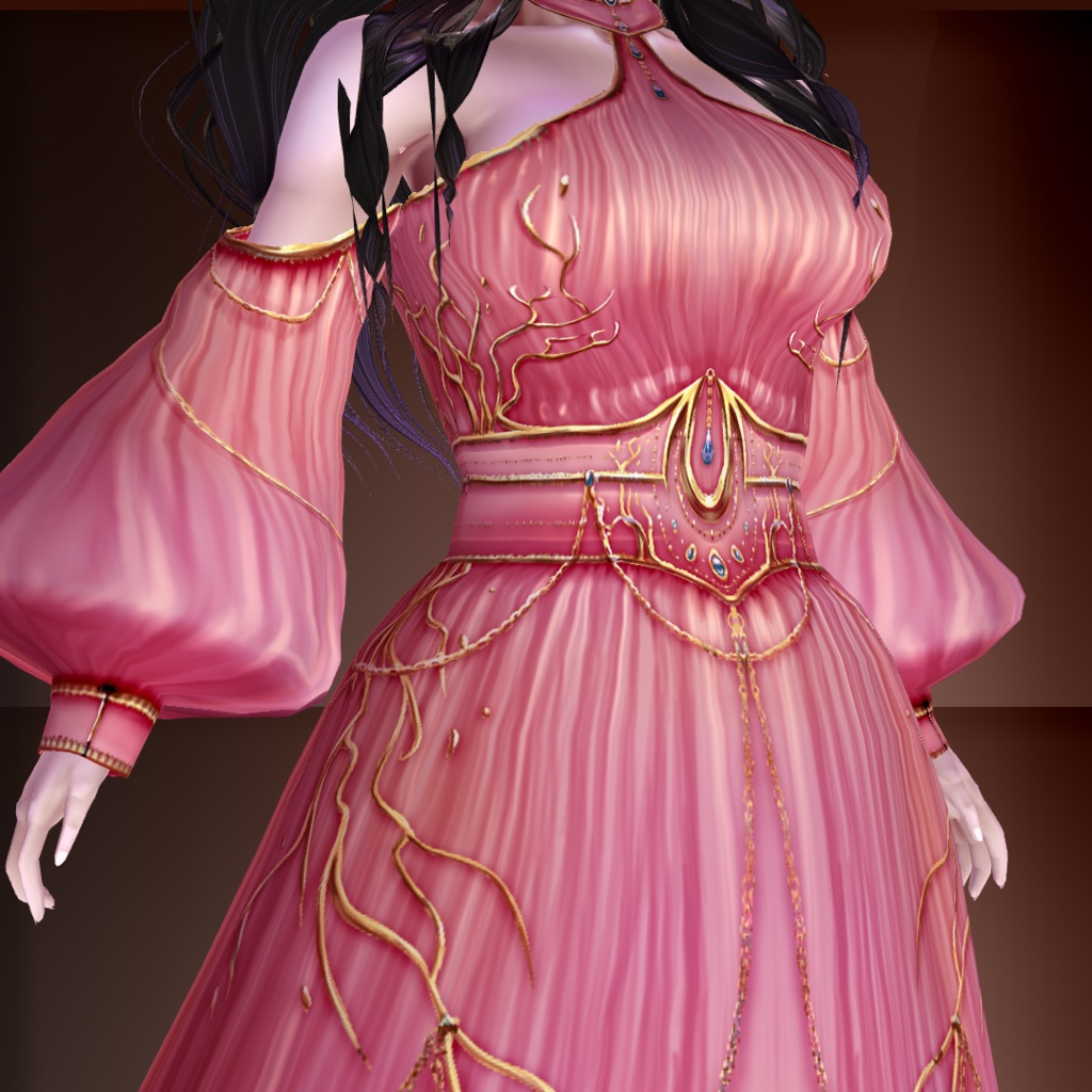 Noble mage dress,7 color schemes +customizable PSD file