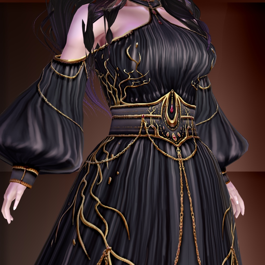 Noble mage dress,7 color schemes +customizable PSD file