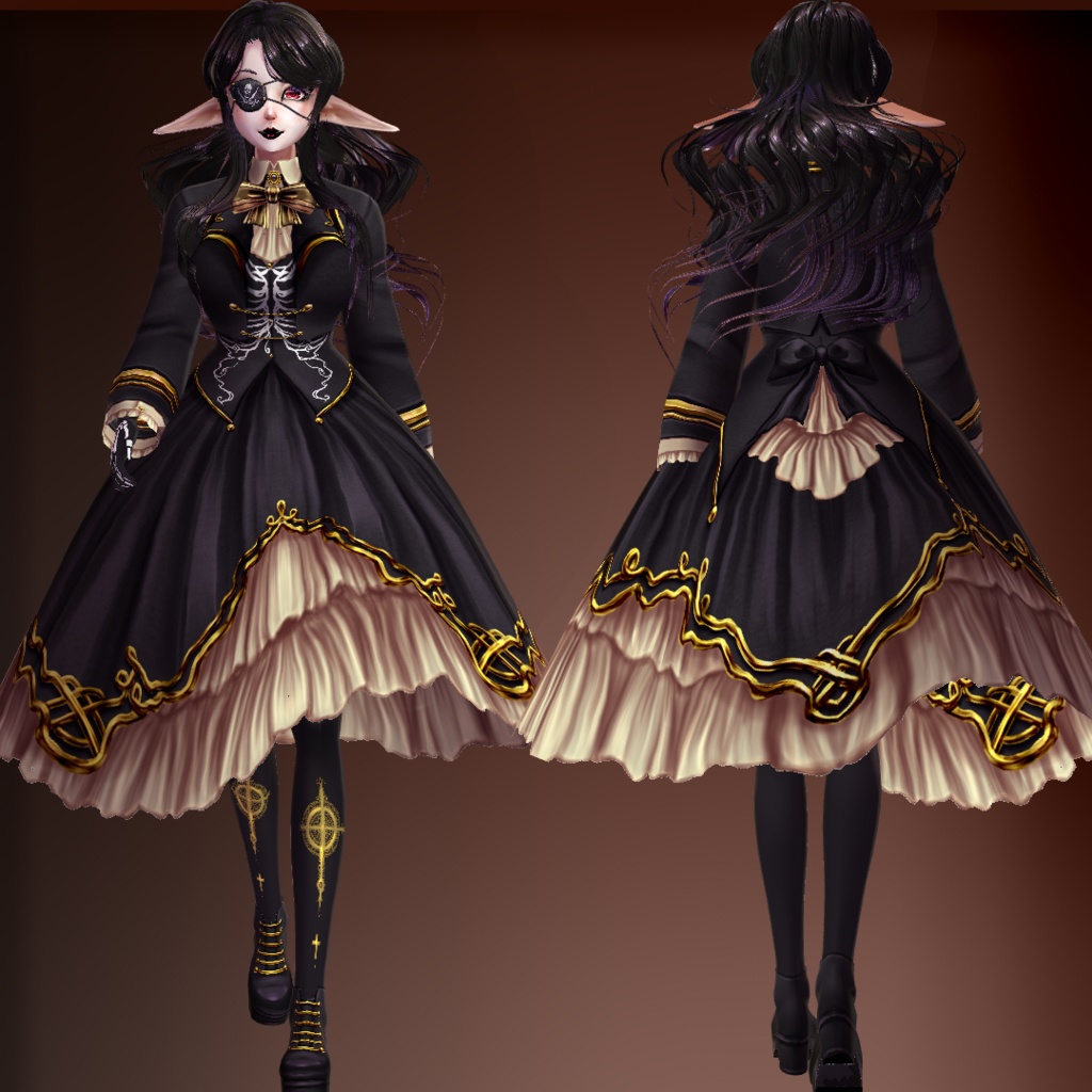 "undead pirate" gothic lolita dress 5 colors + customizable