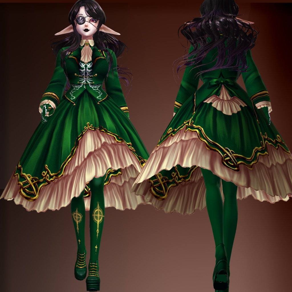 "undead pirate" gothic lolita dress 5 colors + customizable