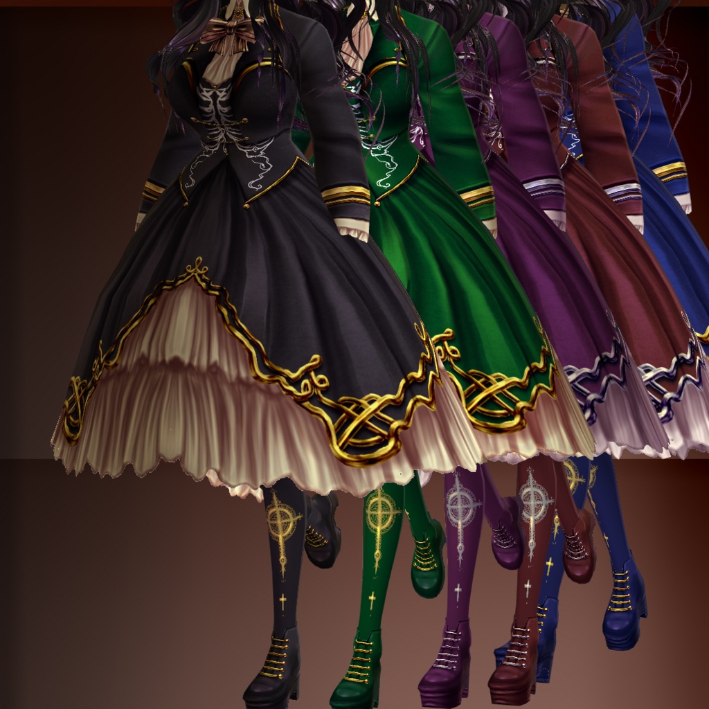 "undead pirate" gothic lolita dress 5 colors + customizable