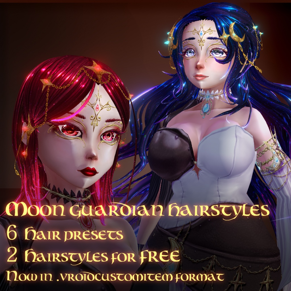 Moon guardians hair presets (1 pair for free)
