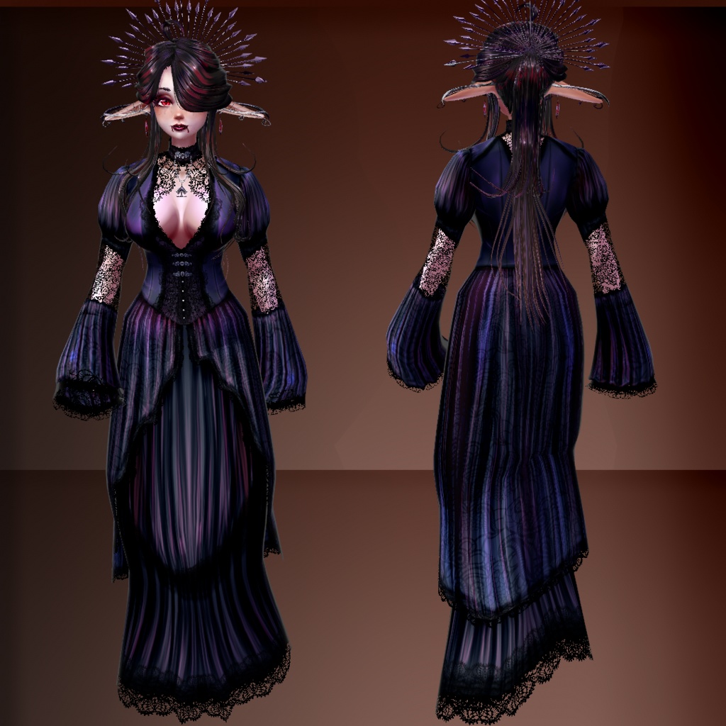 (VRoid stable)Gamblers on the grave: 4 variations +customizable psd file