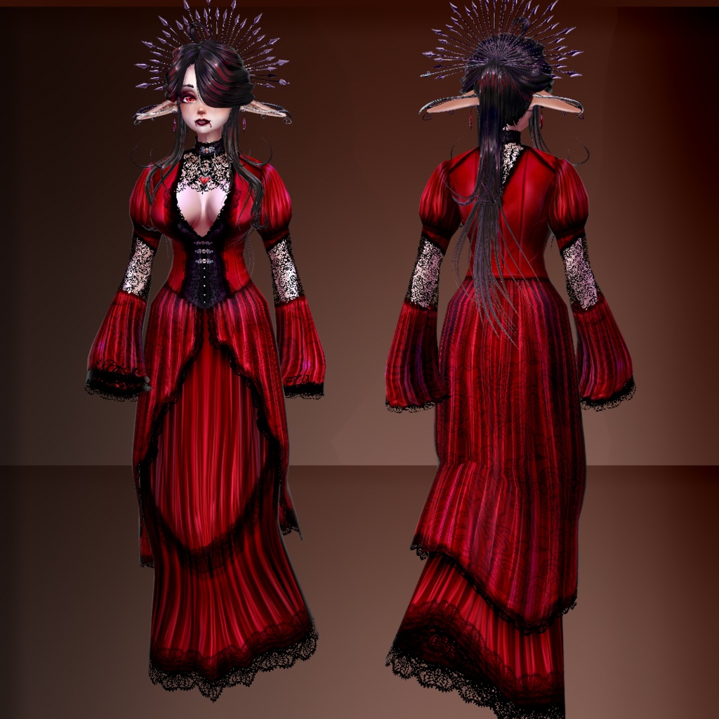 (VRoid stable)Gamblers on the grave: 4 variations +customizable psd file