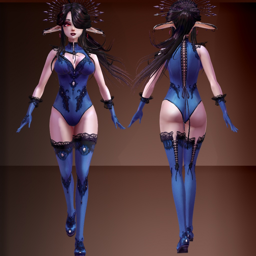 (VRoid stable) Hellish Lust Outfit, 11 colors + CustomizablePSD file