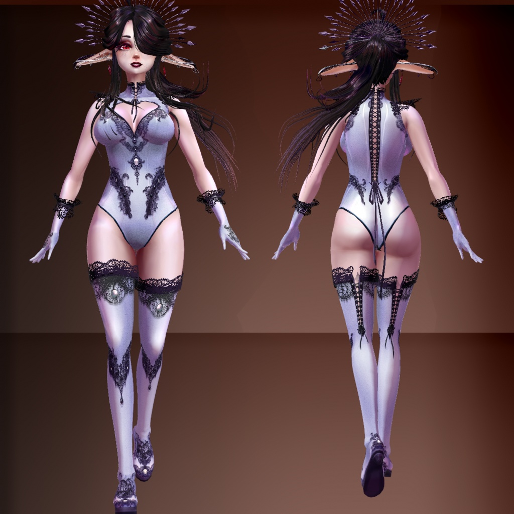 (VRoid stable) Hellish Lust Outfit, 11 colors + CustomizablePSD file