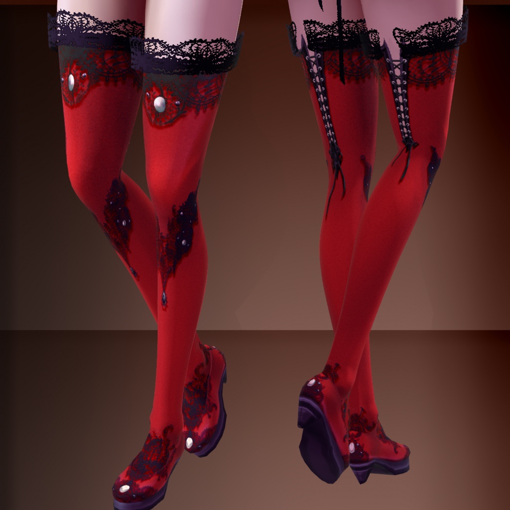 (VRoid stable) Hellish Lust Outfit, 11 colors + CustomizablePSD file