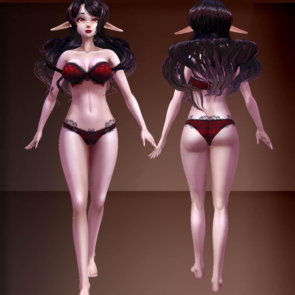 Vroid free lace underwear