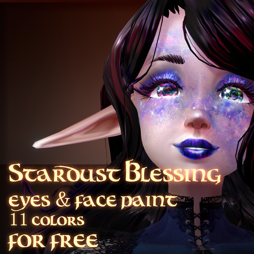 (for new VRoid) Stardust Blessing: Free eyes& face paint pack