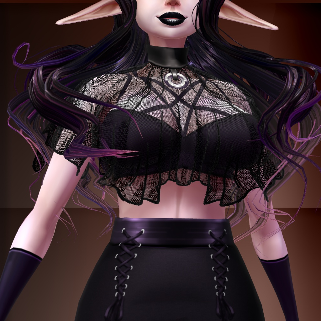 Casual vroid goth outfit for free! - The_Gambling_Jester - BOOTH
