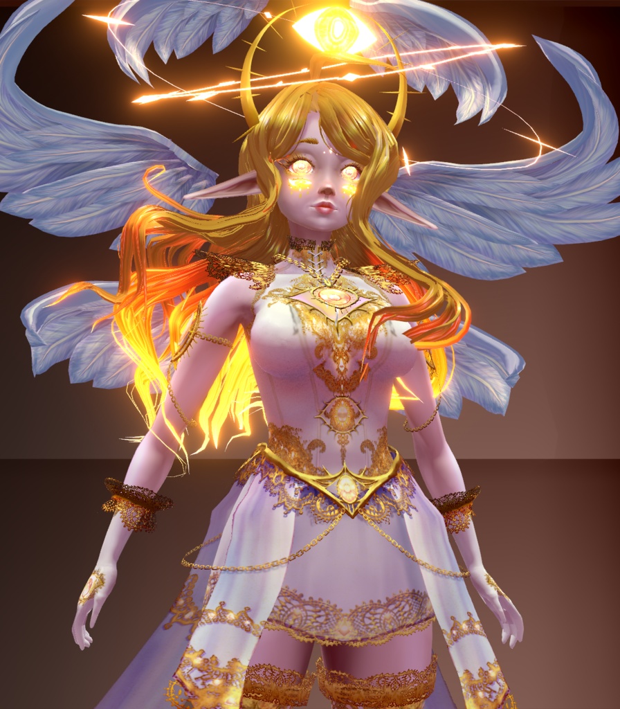 (VRoid Stable) Guardian of the skies, outfit+ wings preset