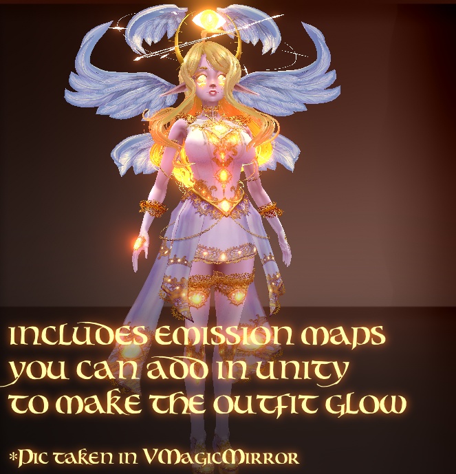 (VRoid Stable) Guardian of the skies, outfit+ wings preset