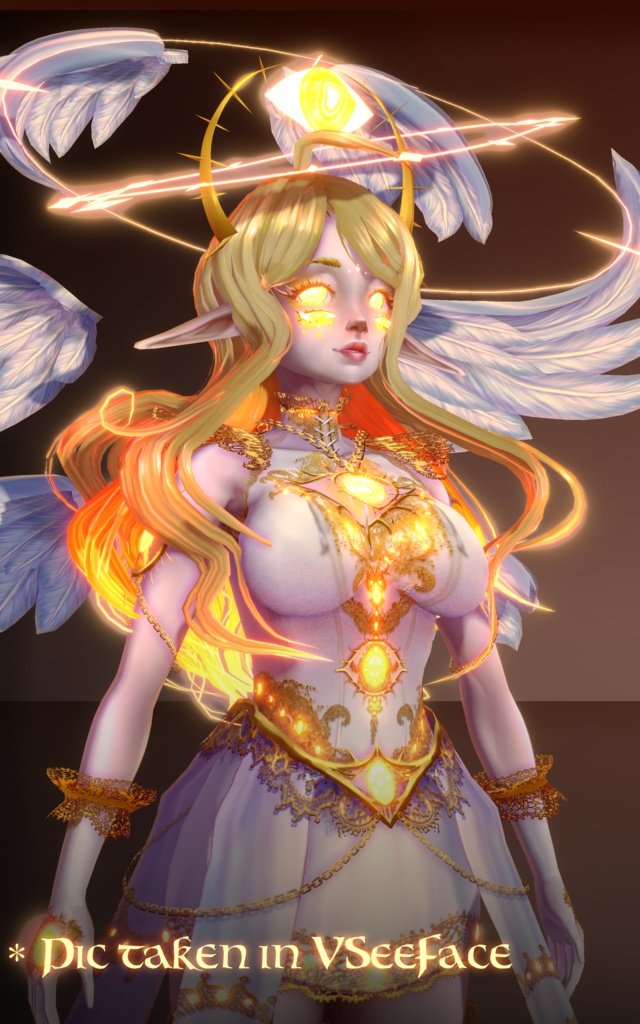 (VRoid Stable) Guardian of the skies, outfit+ wings preset