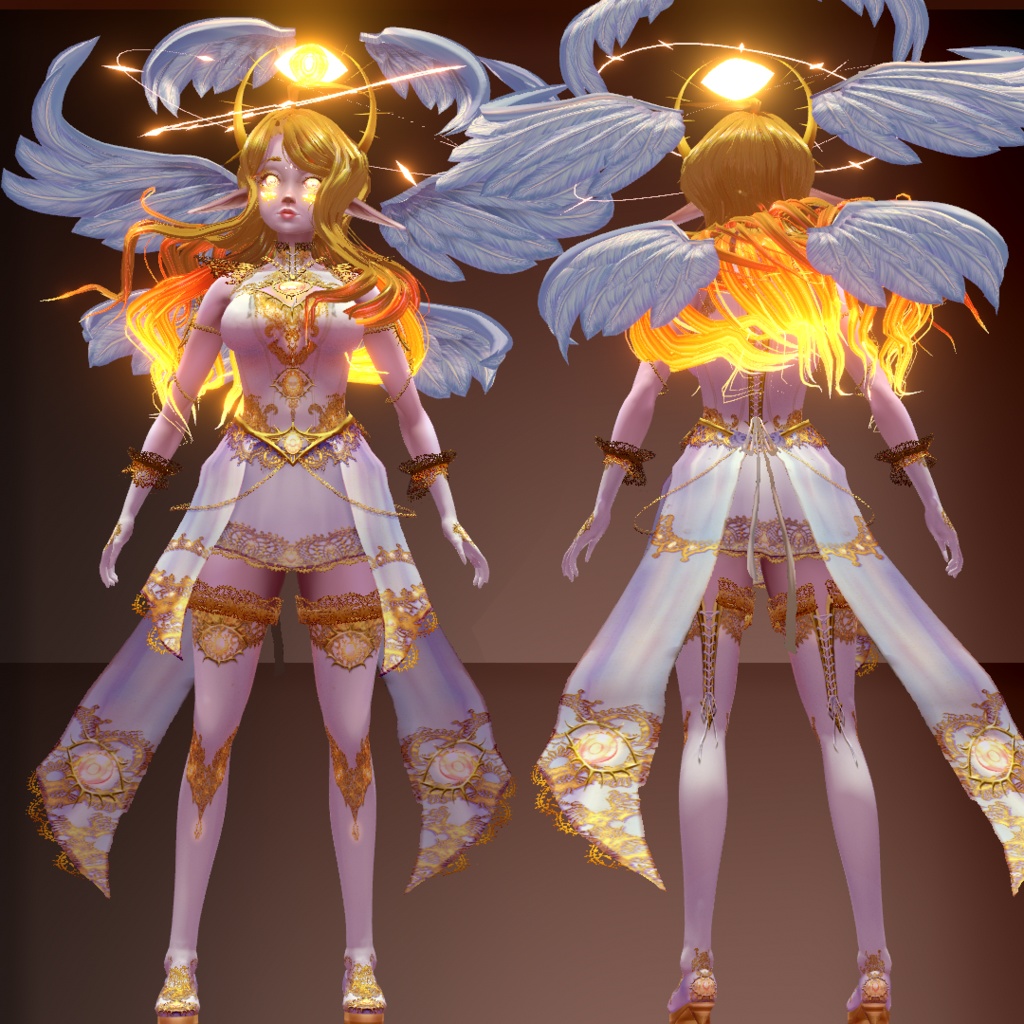 (VRoid Stable) Guardian of the skies, outfit+ wings preset