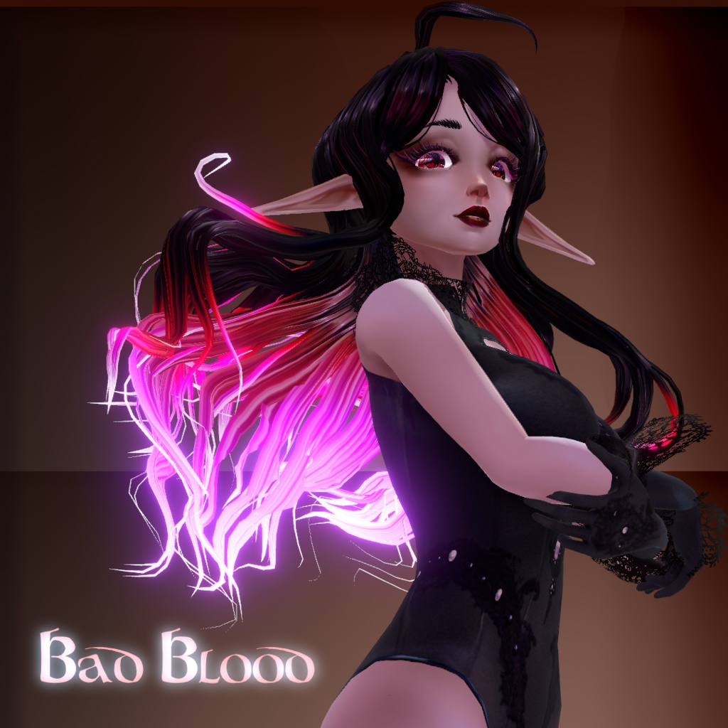 (VRoid stable) Alluring Glimmer, glowing hair texture pack FREE