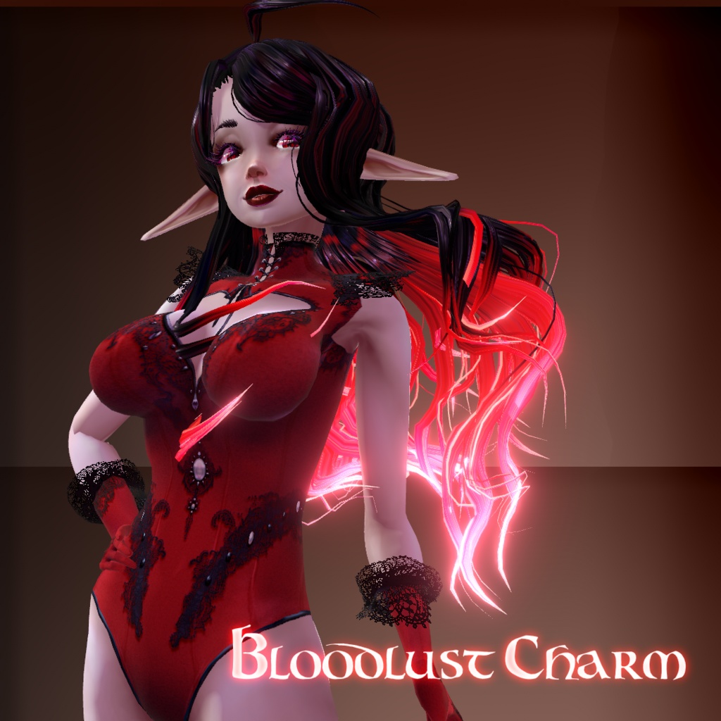 (VRoid stable) Alluring Glimmer, glowing hair texture pack FREE