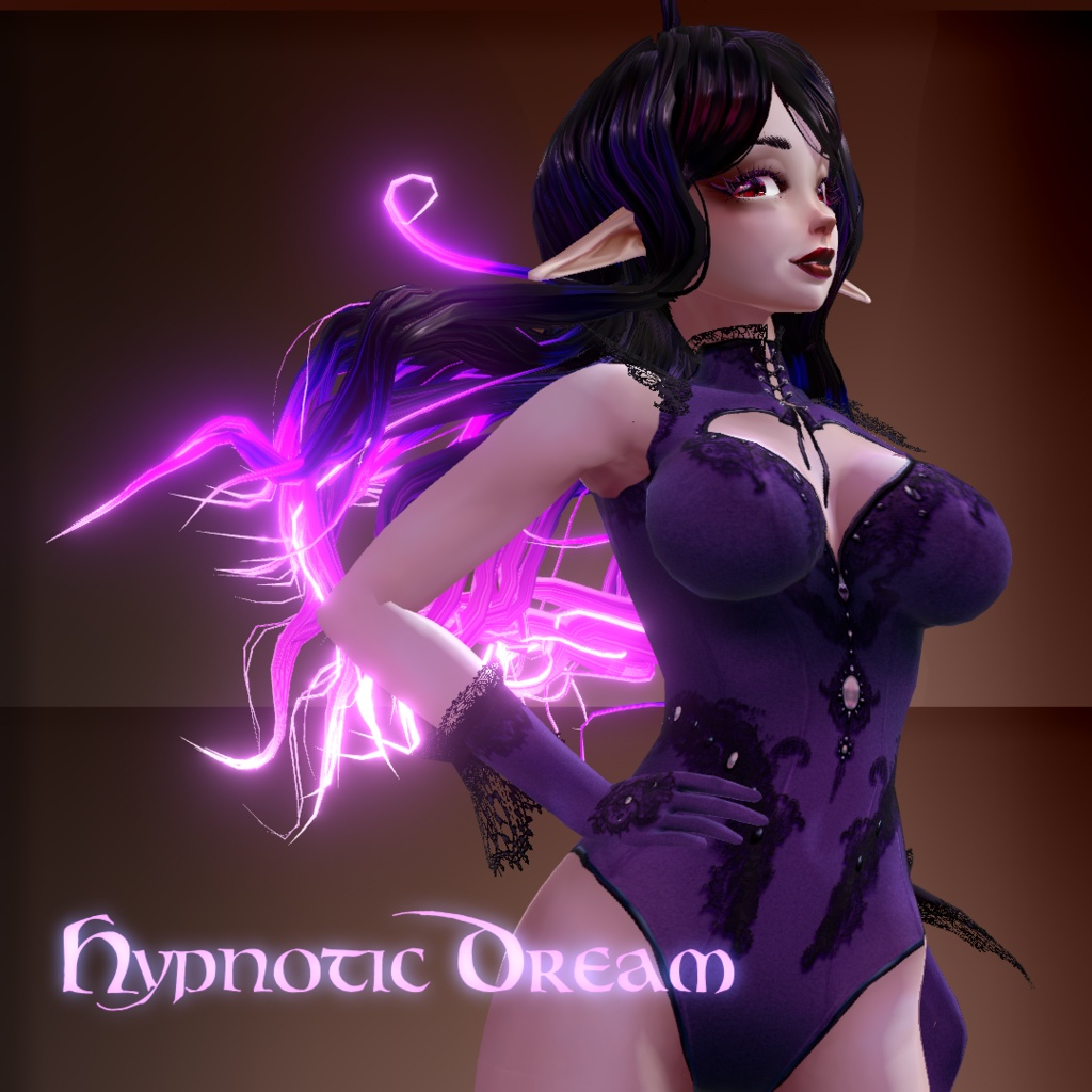 (VRoid stable) Alluring Glimmer, glowing hair texture pack FREE