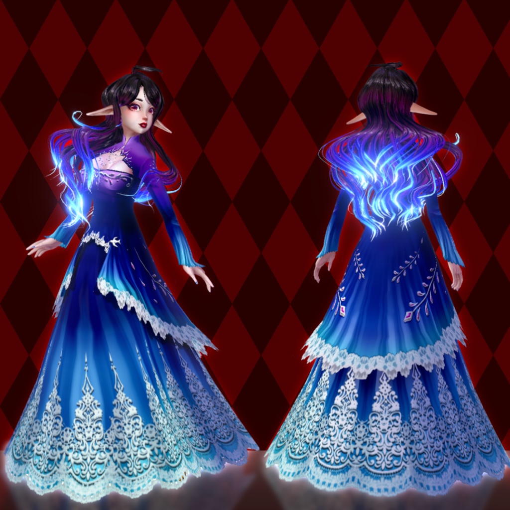 (VRoid)Customizable FF XIV wedding dress