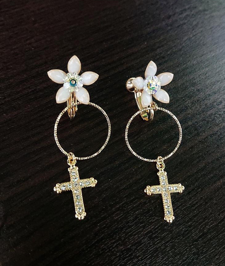 ジェムカンモチーフイヤリング（『少女聖戦パラドクス』）・ゴールド