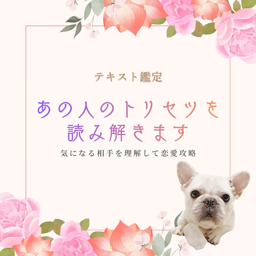 あの人のあの人のトリセツを読み解きます(恋愛以外も可)(デジタル鑑定書PDF)